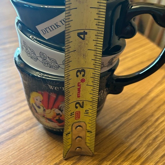 Disney Parks Mug Alice In Wonderland Coffee Mad Hatter Triple Stacked Tea Cup - Picture 8 of 9